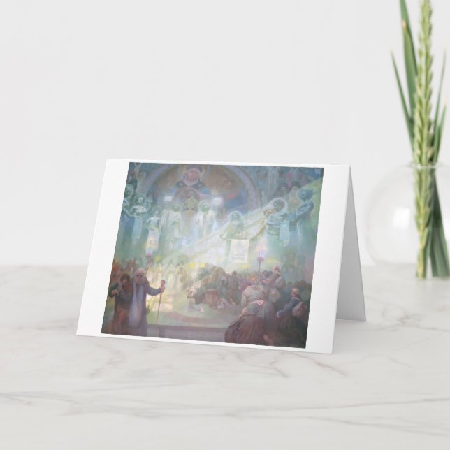 #17 Holy Mount Athos, Mucha Card (Front)