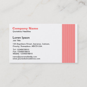 17 Lines - Tropical Pink Business Card