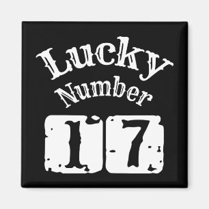 17 - Lucky Number 17 Luck Magnet