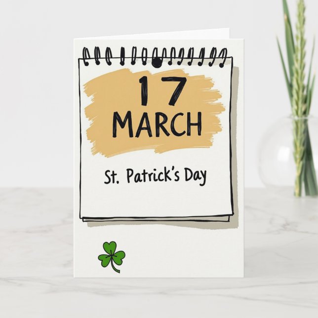 17 March St Patricks Day Card (Front)