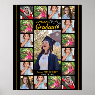 17 Photo Collage Template Congrats Graduate 2026 Poster