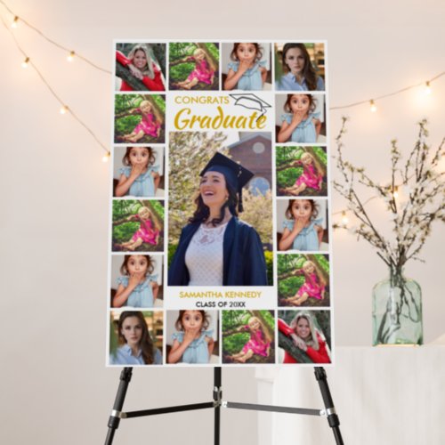17 Photo Collage Template Congrats Graduate Name  Foam Board
