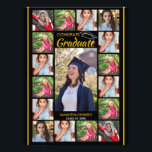17 Photo Collage Template Congrats Graduate Poster<br><div class="desc">Modern Graduation Photo Collage Template to personalize with 17 pictures of the new graduate. Convey your wishes and happiness with this unique   photo collage poster.</div>
