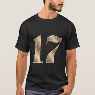 17 Seventeen Birthday Favorite Number Fleur-De-Lis T-Shirt
