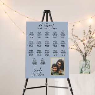 17 Table Dusty Blue PHOTO SEATING CHART Foam Board