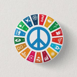 17 UN SDGs Sustainable Development Goals Button