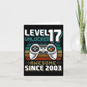 17 Unlocked Awesome 2003 Video Game 17th Birthday  Card