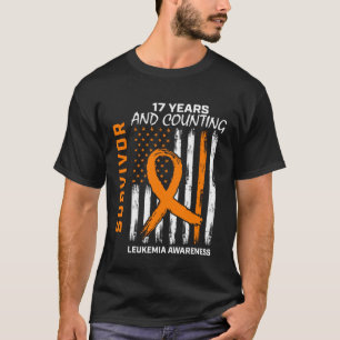 17 Year Leukemia Survivor  Men Women USA Awareness T-Shirt