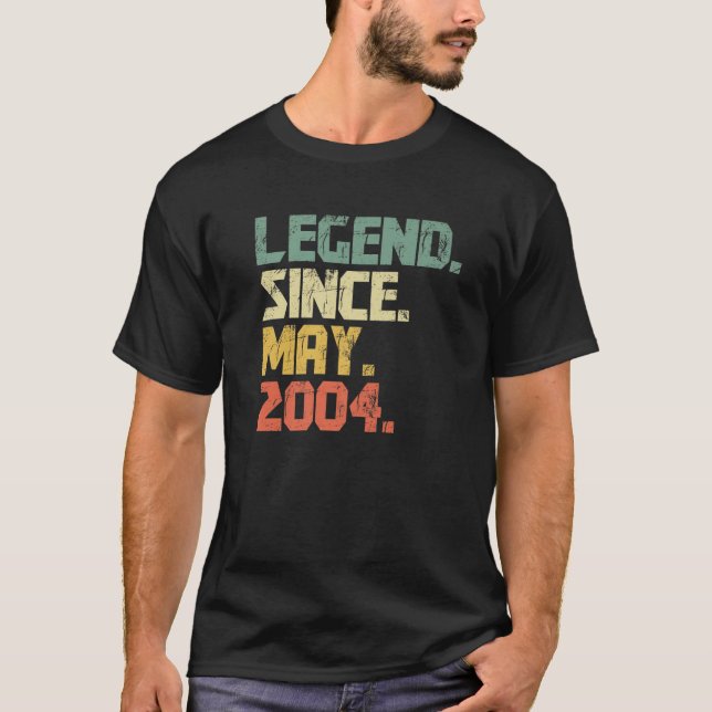 17 Year Old Boys Girls Gifts- Legend Since May 200 T-Shirt (Front)