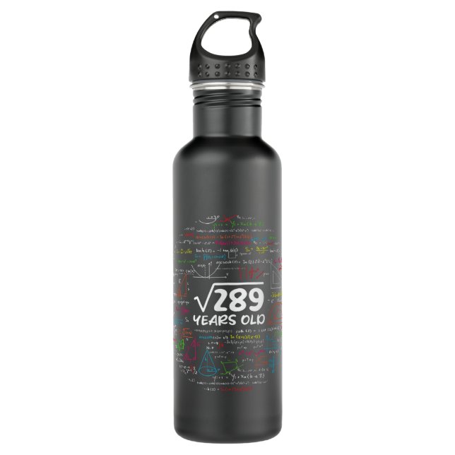 17 Year Old Gift Boys Girls Teenager 17th Birthday Stainless Steel Water Bottle (Front)