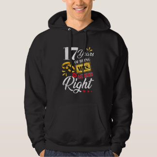 17 Years Being Mrs. Always Right Funny Couples Ann Hoodie
