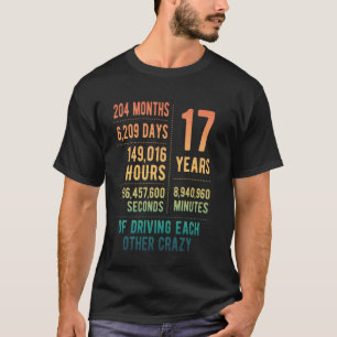 17 Years Married Funny 17th Wedding Anniversary T-Shirt