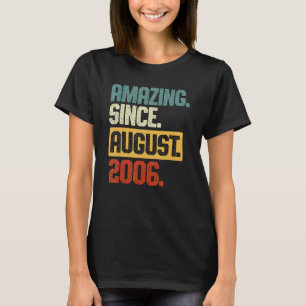 17 Years Old 17th Birthday Retro Amazing Since Aug T-Shirt