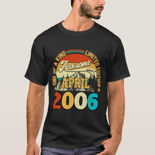 17 Years Old  Awesome Since April 2006 17th Birthd T-Shirt