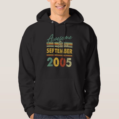 17 Years Old  Awesome Since September 2005 17th 20 Hoodie