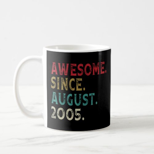 17 Years Old Bday  Vintage Awesome Since August 20 Coffee Mug