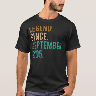 17 Years Old Legend Since September 2005 17th Bir T-Shirt