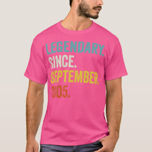 17 Years Old Legendary Since September 2005 17th B T-Shirt
