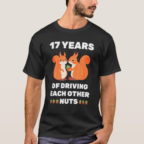17Th 17_Year Wedding Anniversary Funny Couple For T_Shirt