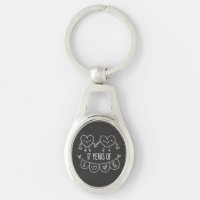 17th Anniversary Gift Chalk Hearts