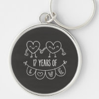 17th Anniversary Gift Chalk Hearts
