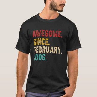 17th Birthday 17 Year Old  Awesome Since February  T-Shirt