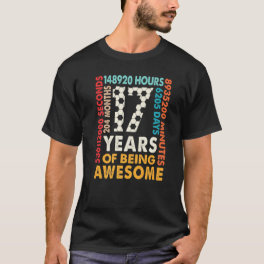 17th Birthday 17 Years Old 204 Months Cool Soccer T-Shirt