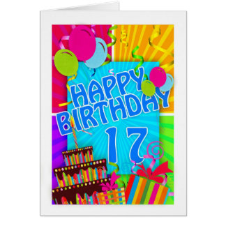 Happy 17th Birthday Cards - Greeting &amp; Photo Cards | Zazzle