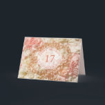 17th Birthday card for sister, pearls and petals<br><div class="desc">17th birthday greetings for sister with pearls and petals. A beautiful way to wish your sister a happy birthday. Pink pearls lie an a bed of pink and white petals. A very feminine card for a woman. Celebrate a sister's birthday with petals and pearls. A really elegant card to give...</div>