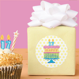 17th Birthday Classic Round Sticker