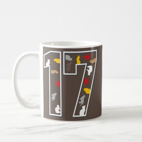 17th Birthday Design with Kitten 17 Year Old Coffee Mug