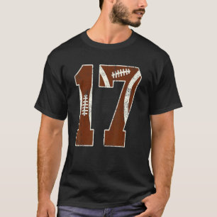 17th Birthday Football  Bdy Boy 17 Year Old Girl T-Shirt