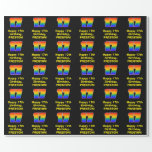 [ Thumbnail: 17th Birthday: Fun, Colorful Rainbow Inspired # 17 Wrapping Paper ]