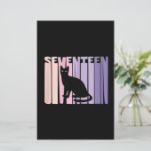 17th Birthday Gift | Cute Cat Lover Gift (Standing Front)