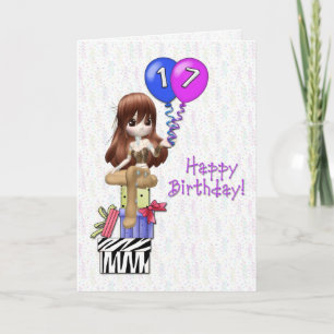 17th Birthday Girl Card