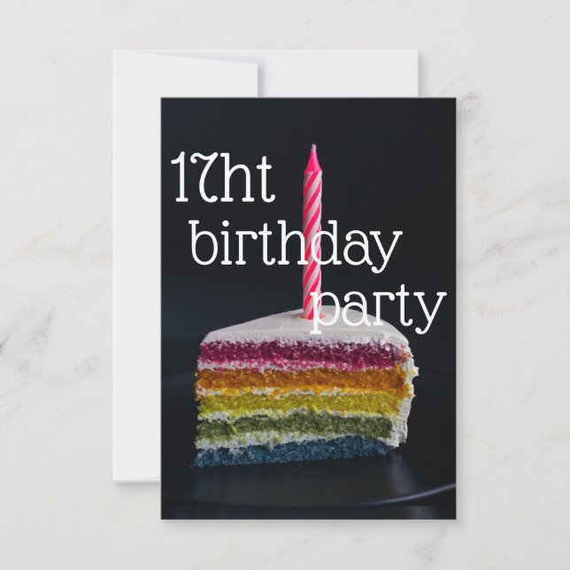 17th birthday invitation (Front)