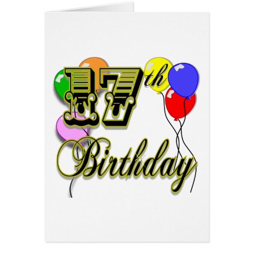 17th Birthday Merchandise Greeting Card | Zazzle