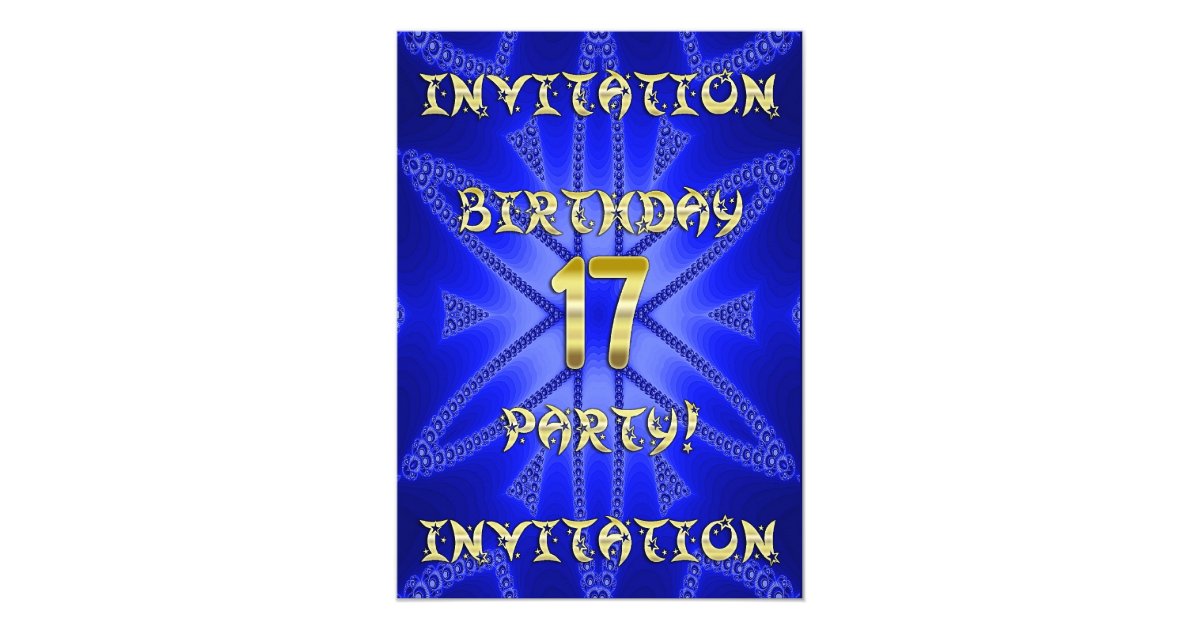 17th Birthday party invitation | Zazzle.com