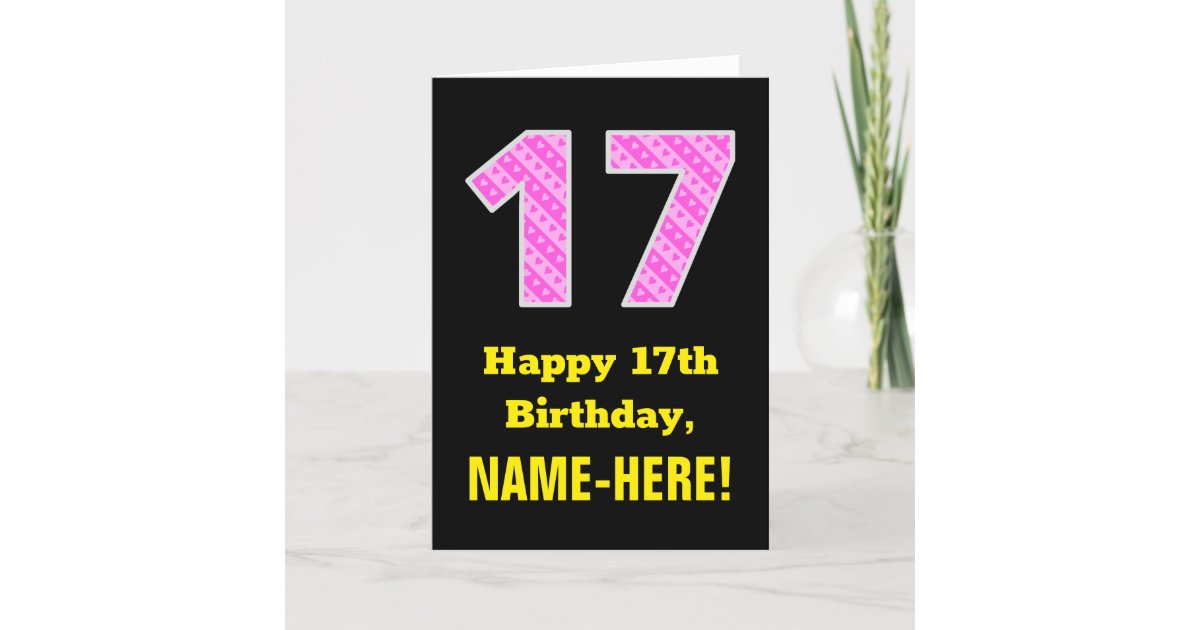17th Birthday: Pink Stripes and Hearts