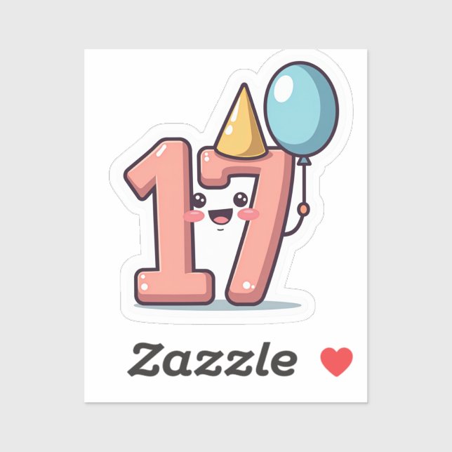 17th Birthday Sticker (Sheet)