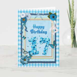 17th Birthday with a scrapbook effect Card