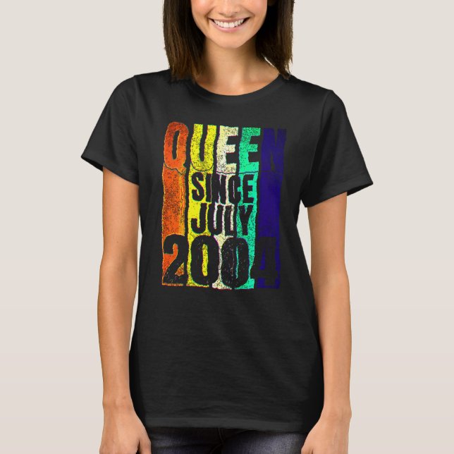 17th Birthday Woman Quarantined Queen Since July 2 T-Shirt (Front)