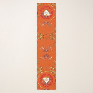 17th Carnelian Color Chiffon Scarf