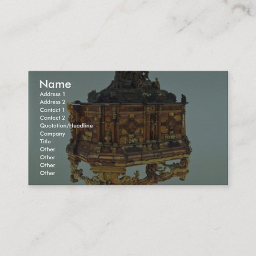 17th century amber casket, Malbork, Poland Business Cards