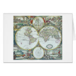 17th Century Antique World Map, Frederick De Wit