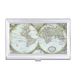 17th Century Antique World Map, Frederick De Wit Case For Business Cards