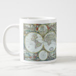 17th Century Antique World Map, Frederick De Wit Giant Coffee Mug