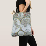17th Century Antique World Map, Frederick De Wit Tote Bag