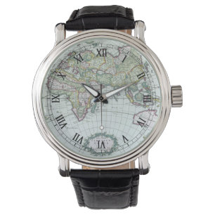 17th Century Antique World Map, Frederick De Wit Watch