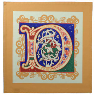 17th Century Letter D Napkin
